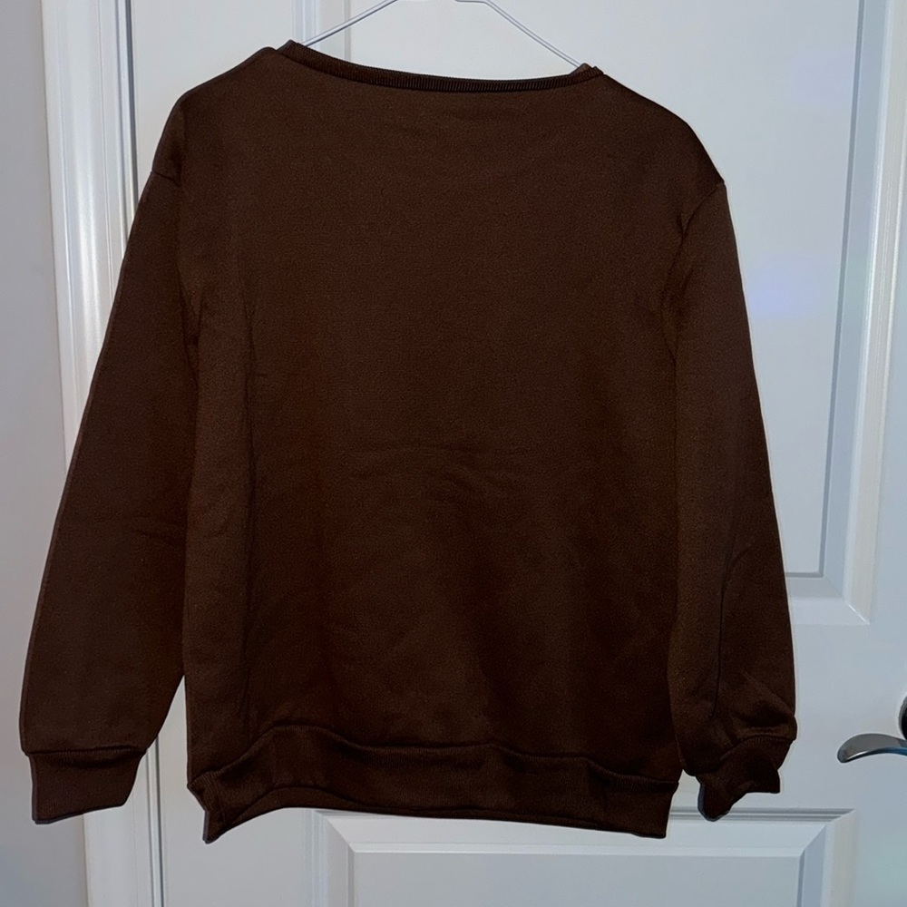 Halloween Pumpkin Print Graphic Thermal Pullover - Picture 2 of 2